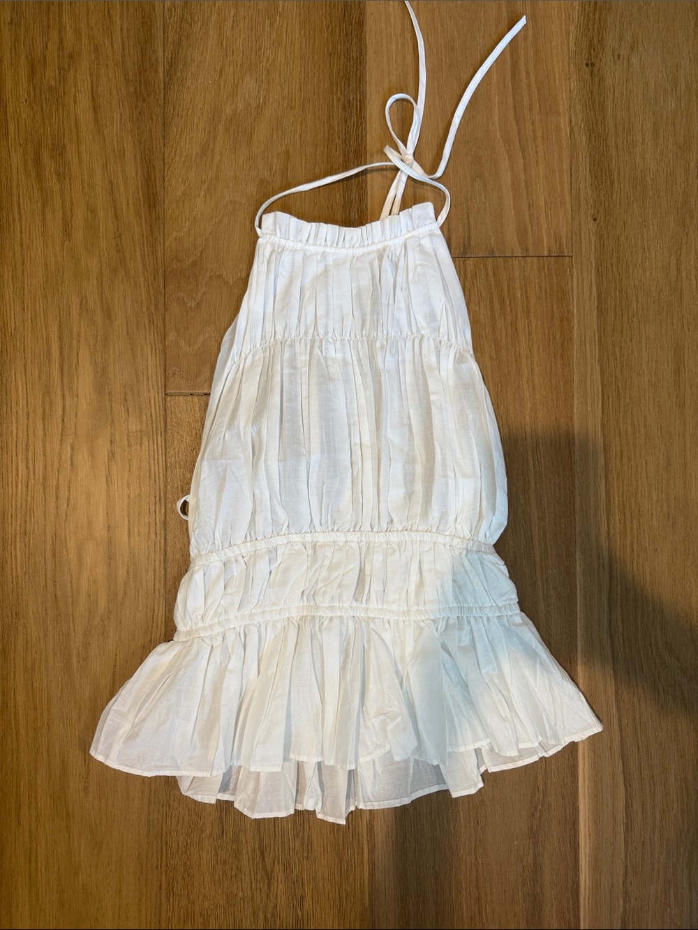 Mango White Ruffled Halter Top